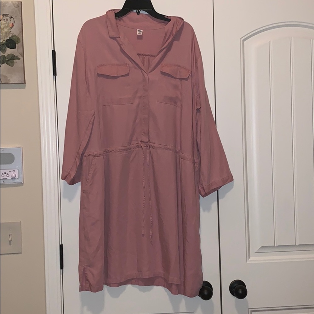 SHIRT DRESS in Carnation Pink dress Sz XXL